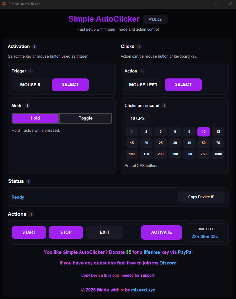 Simple AutoClicker preview
